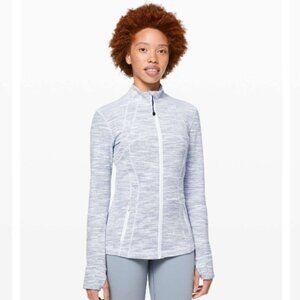 Lululemon Define Jacket Size 6 Wee Are From Space Sheer Blue Chambray Fitted EUC